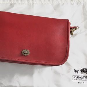 Vintage Coach Red Dinky bag